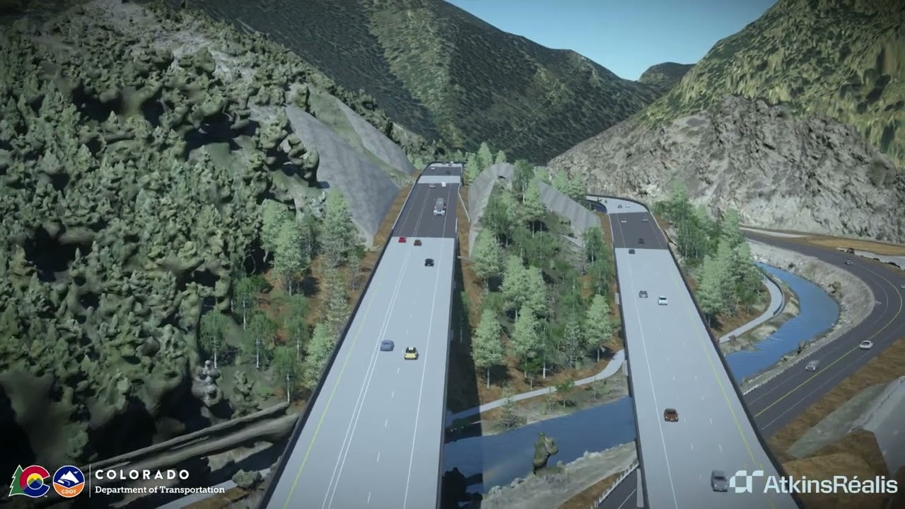 Aerial view of the Colorado mountain corridor